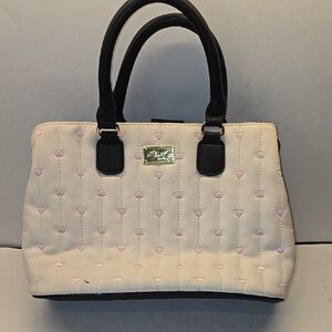 BETSEY JOHNSON Elegant Cream and Black Handbag